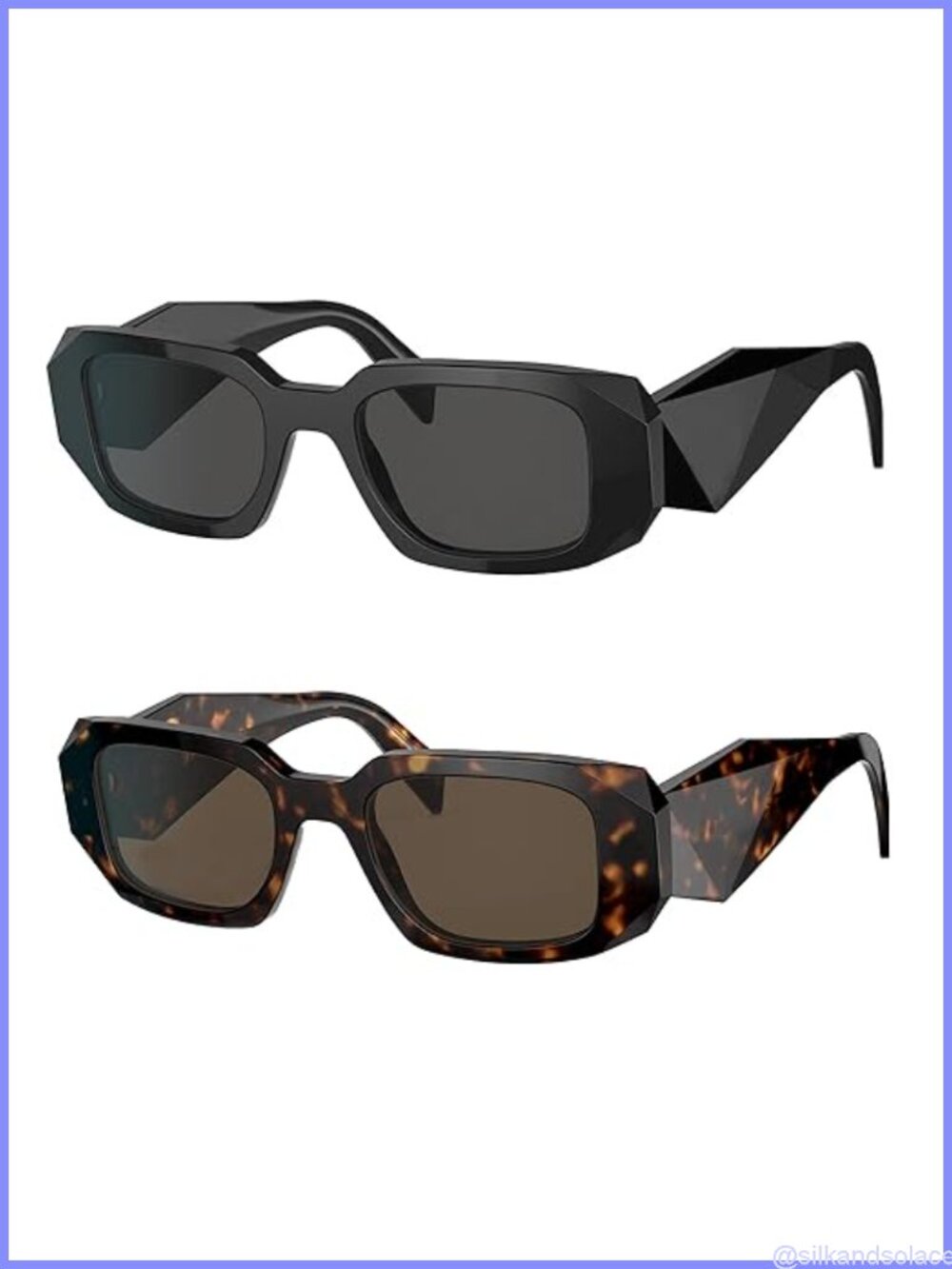 Unbranded Rectangle Sunglasses Retro Square Frame UV400 Full Rim